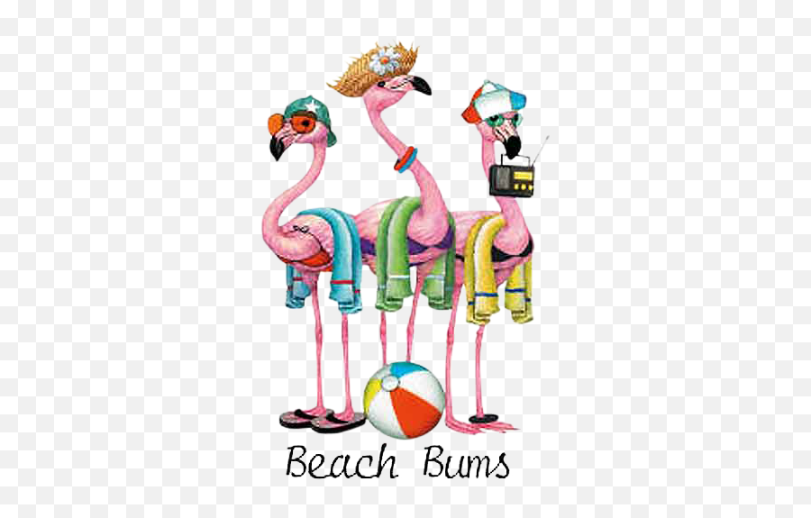 Pink Flamingos - Beach Flamingo Funny Emoji,Cutsey Girl Emojis