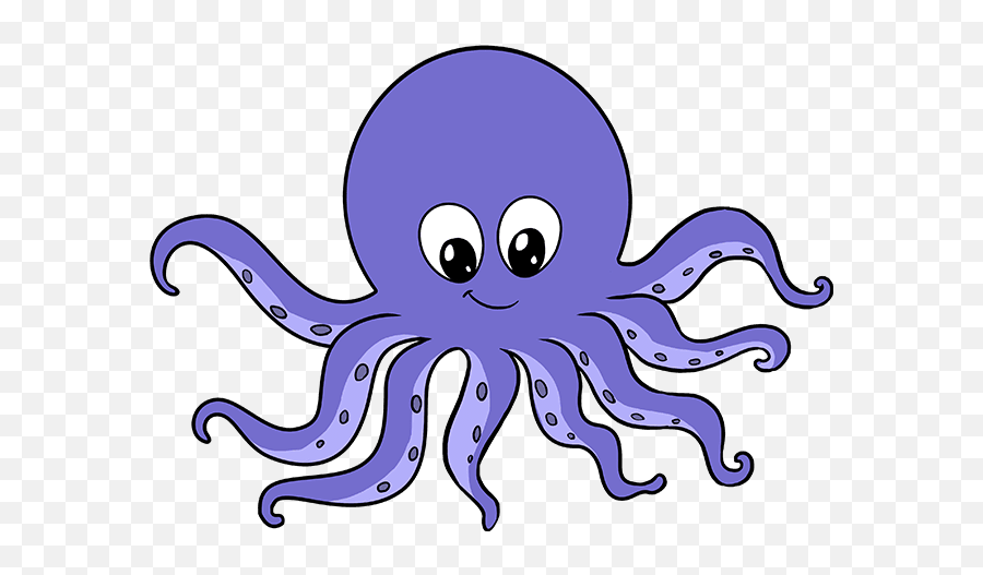 How To Draw An Octopus - Drawing Octopus Emoji,Octopus Changing Color To Match Emotion