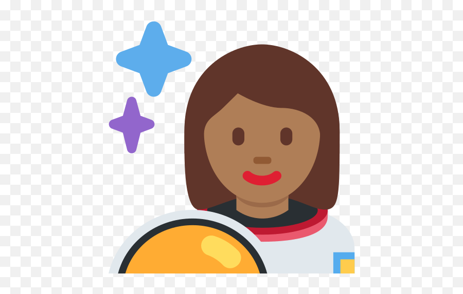 Woman Astronaut Emoji With Medium - Woman Astronaut Dark Skin Tone Emoji,Astronaut Emoticon