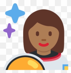 Woman Astronaut Emoji With Medium - Woman Astronaut Dark Skin Tone Emoji,Astronaut Emoticon