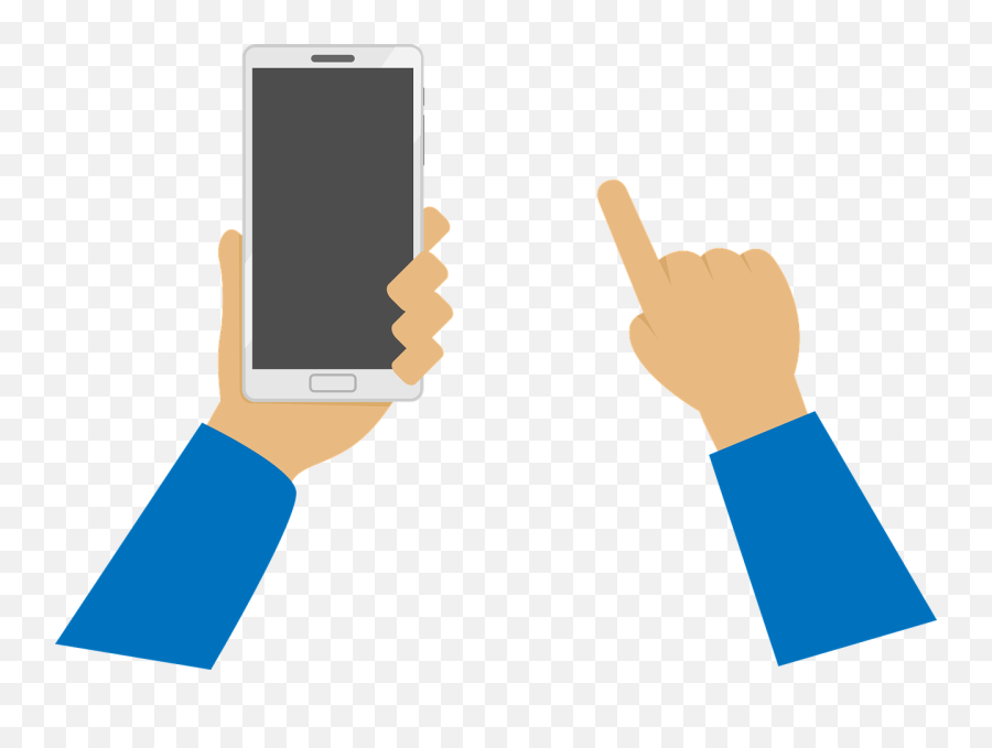 Free Smartphone Phone Vectors - Cell Phone On Hand Png Emoji,Emoticon For Cel Phone