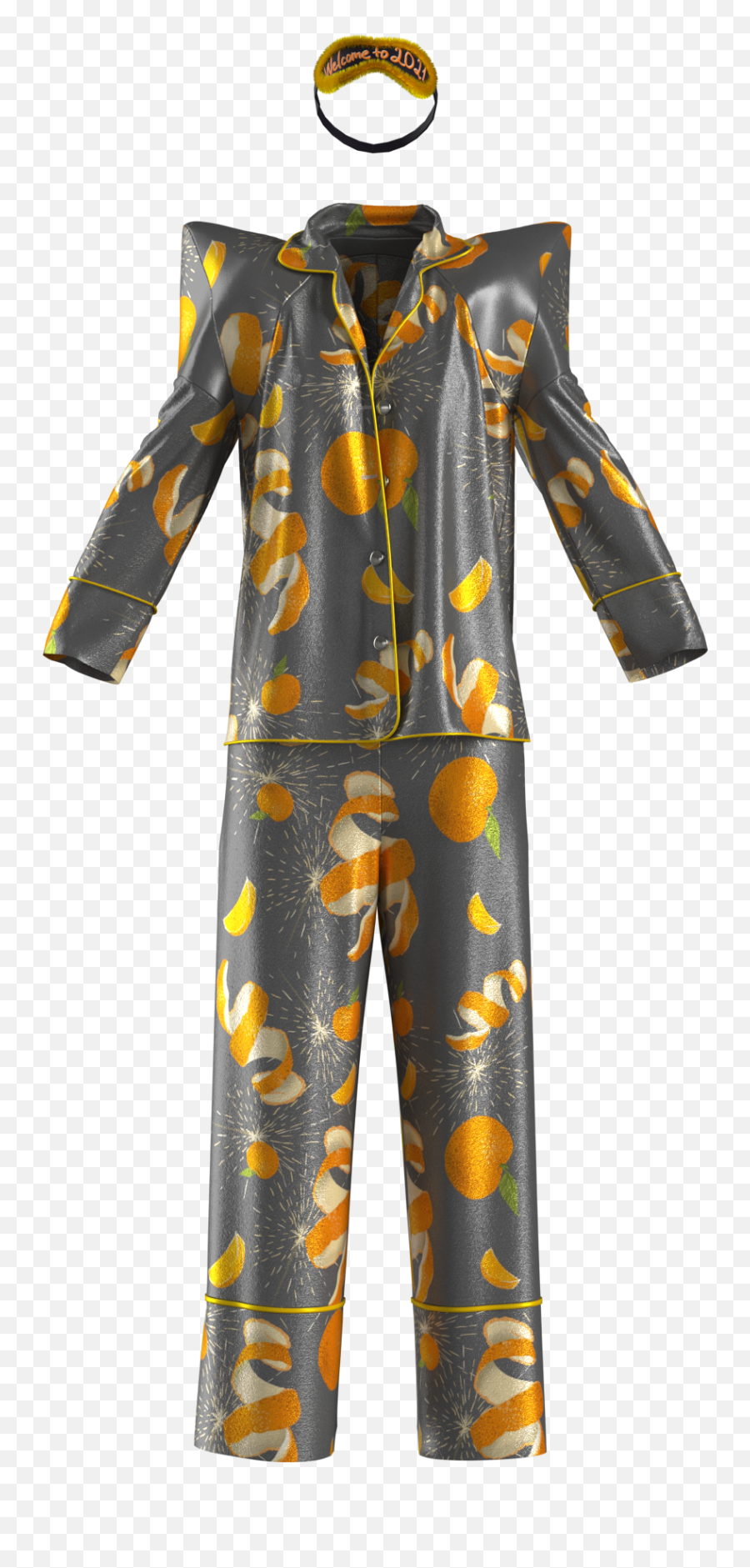 Mandarin Pajamas - Long Sleeve Emoji,Emotions Green Mandarin