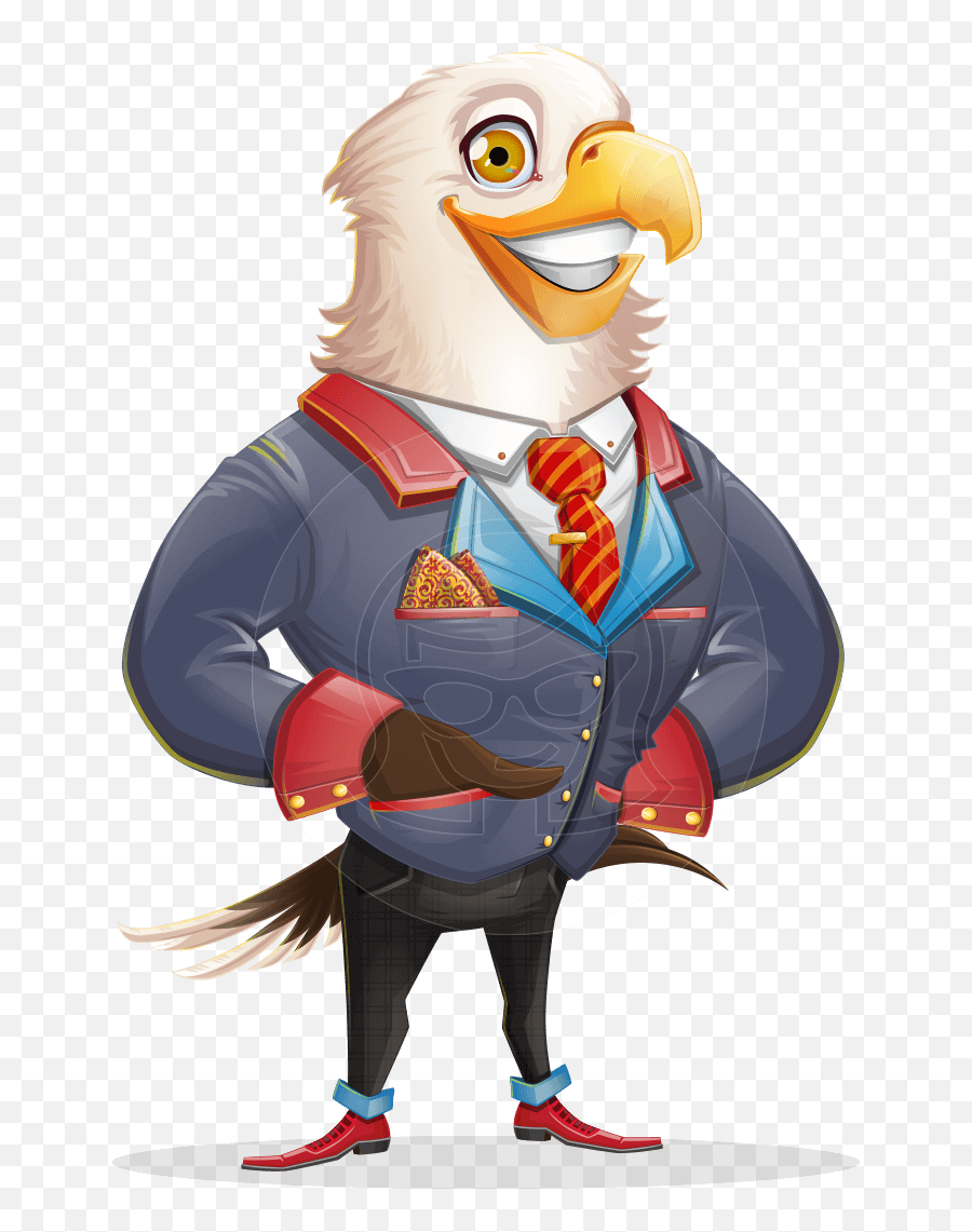 American Eagle Cartoon Vector Character Graphicmama - Question Mark With Eagle Emoji,Animal Clip Art Emotions Confused