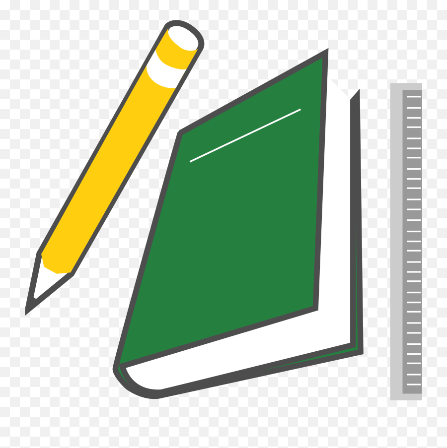 Education Clipart Academic Education - Pencil And Book Clip Art Emoji,Ruler And Books Emoji