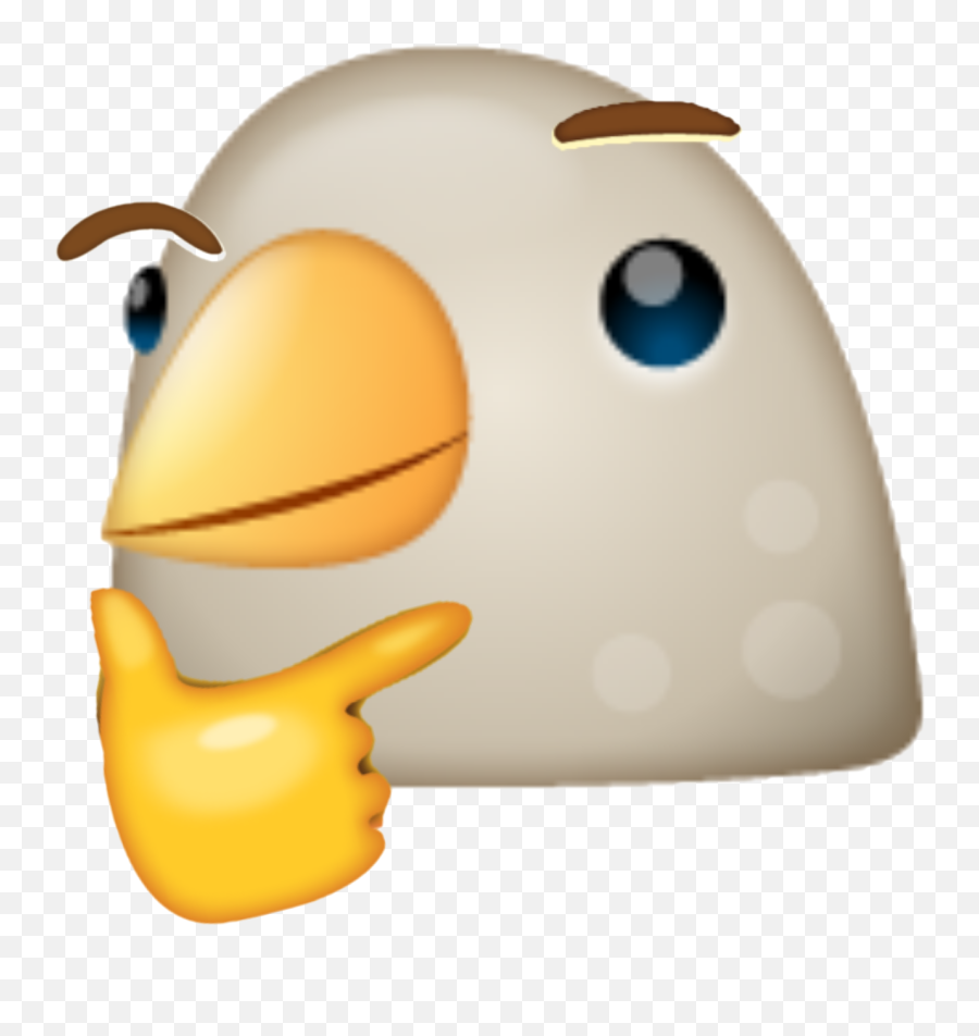 Pigeon Thinking - Bird Emoji Whatsapp Png,Thinking Emojis Clip Art