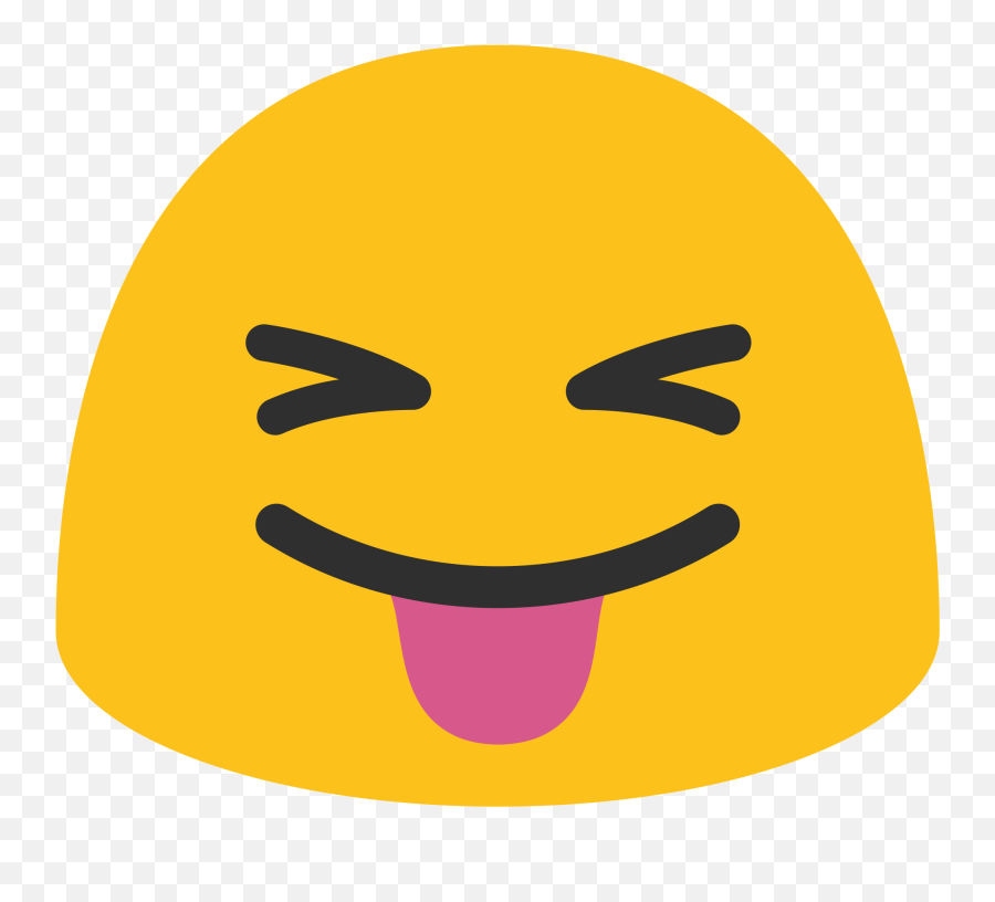 Rosto Com Olhos Semicerrados E Língua - Tongue Out Blob Emoji,Emoticon Piscando Com A Lingua Pra Fora