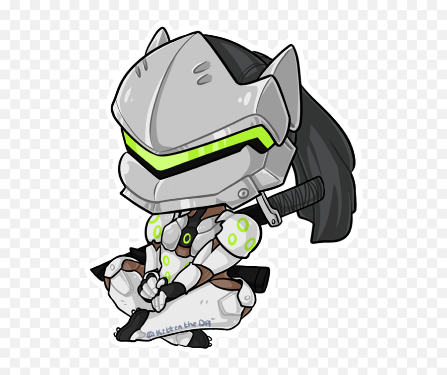 Overwatch Genji Clipart - Cute Genji Overwatch Drawing Emoji,Overwatch Emoji