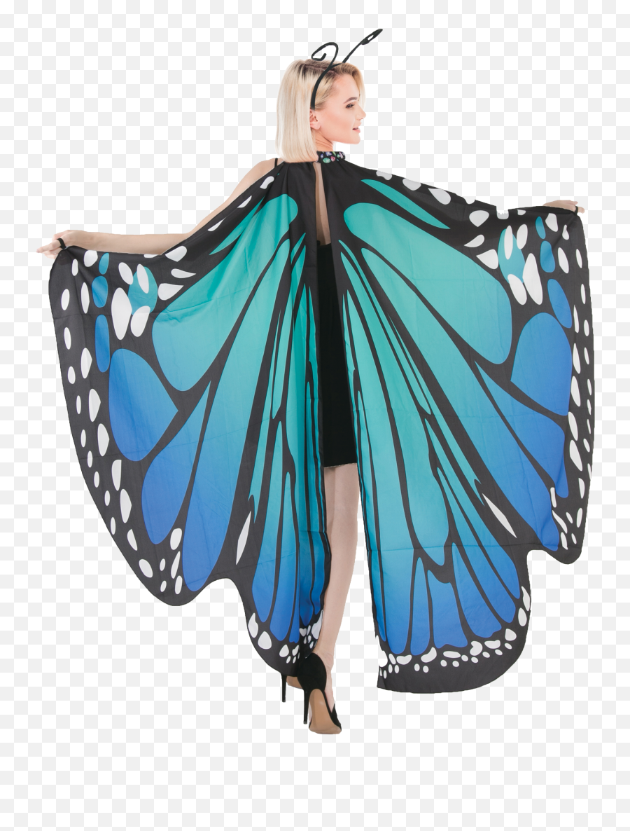 Butterfly Wing Cape Shawl Adult Women - Butterfly Wing Costume Emoji,Eggplant Emoticon Halloween Costume