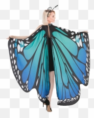 Butterfly Wing Cape Shawl Adult Women - Butterfly Wing Costume Emoji,Eggplant Emoticon Halloween Costume