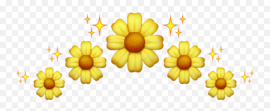 Crown Yellow Emoji Sticker - Floral,Daisy Emoji