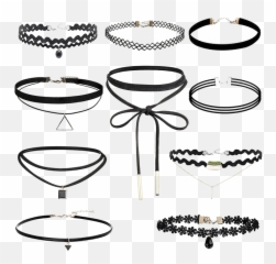 Kawaiigroup - Kawaiigroup Black Chokers Necklaces Emoji,Kawaii Emoji Set