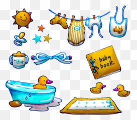 Watercolor Baby Items Clothes Bath - Free Image On Pixabay Emoji,Youtube Baby Emotions