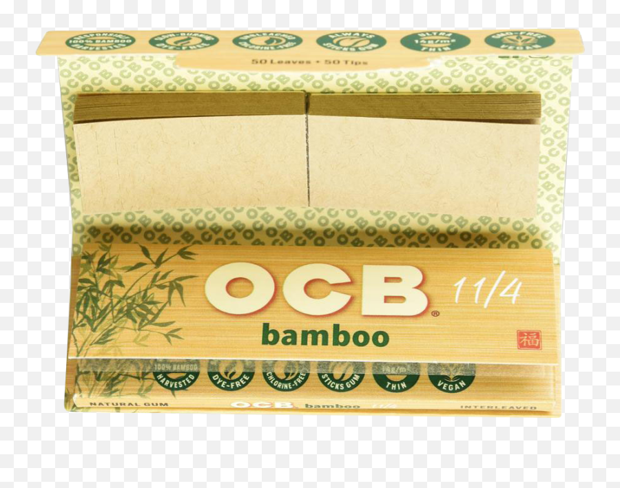 Ocb Bamboo Rolling Papers With Tips - 24 Pack Emoji,Bamoo Emoji