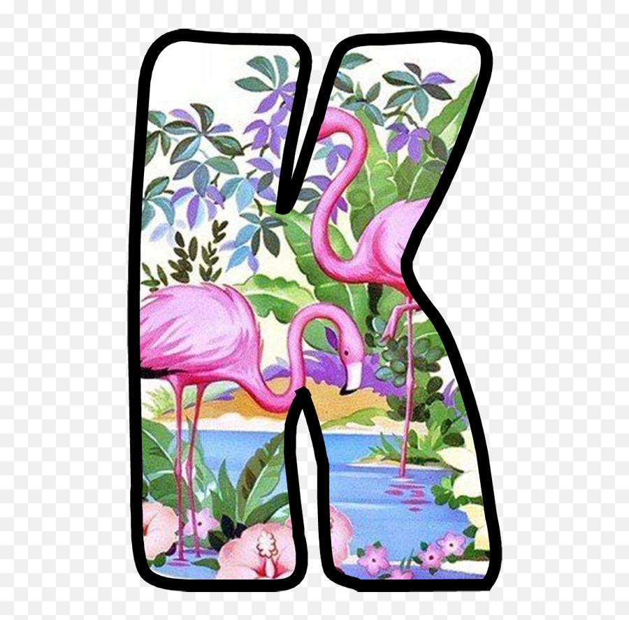 Letras Do Alfabeto Flamingo Clipart - Full Size Clipart Emoji,Emojis Letras
