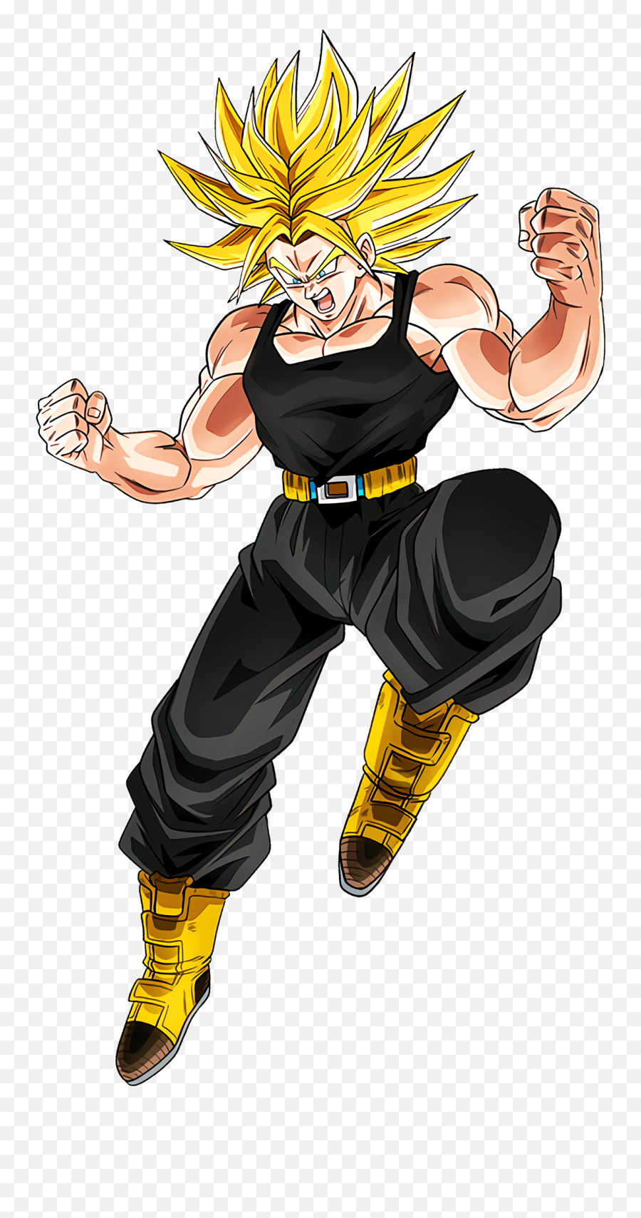 Long Hair Super Saiyan Trunks Render Dragon Ball Z Dokkan Emoji,Emojis 2048 Pixels Sized