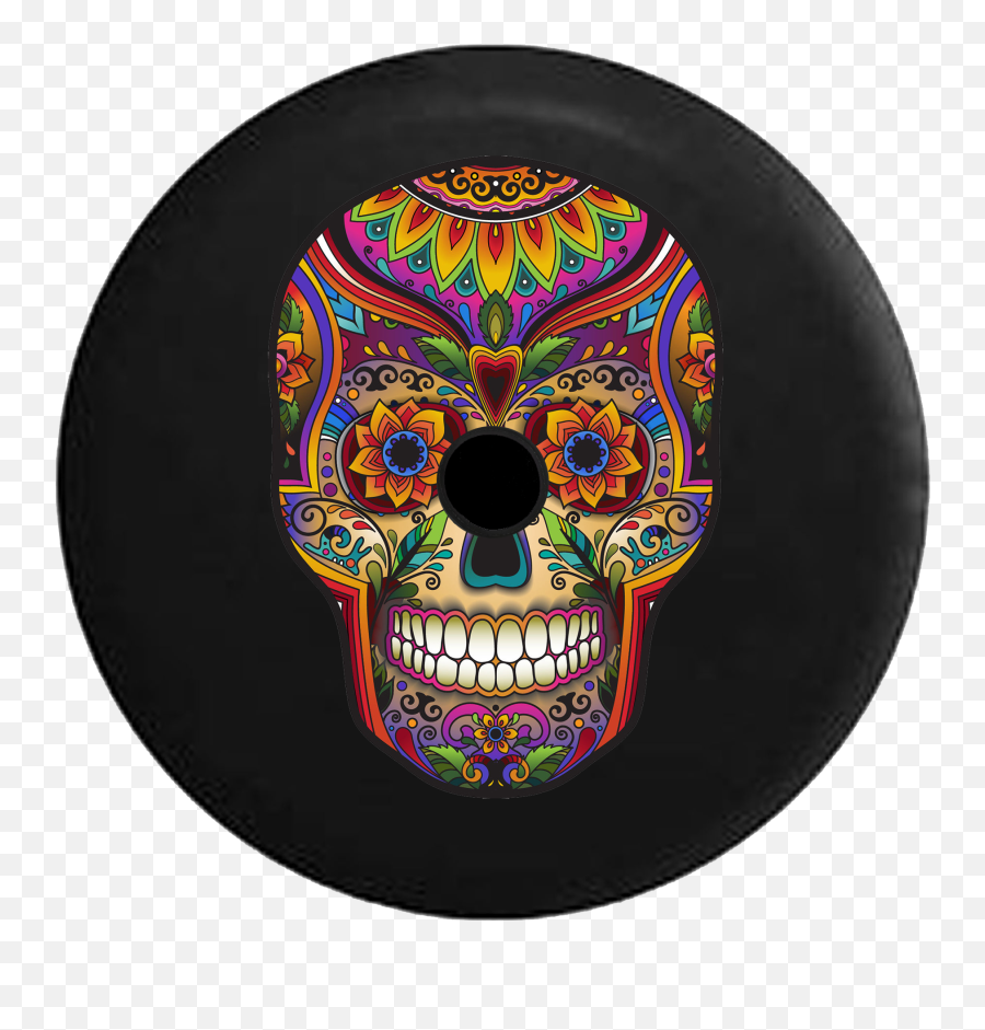 Jeep Wrangler Spare Tire Cover Backup Camera Emoji,Realistic Skull Emoji