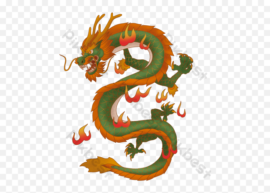 Cartoon Green Chinese Dragon Png Element Psd Png Images Emoji,Green Check Mark Emoji Copy And Paste