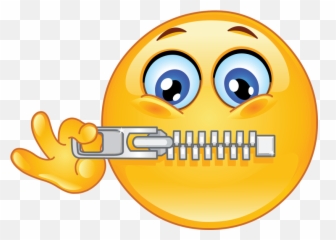 Lips Sealed Emoticon Facebook Chat - Don T Talk Emoji,Lips Emoji