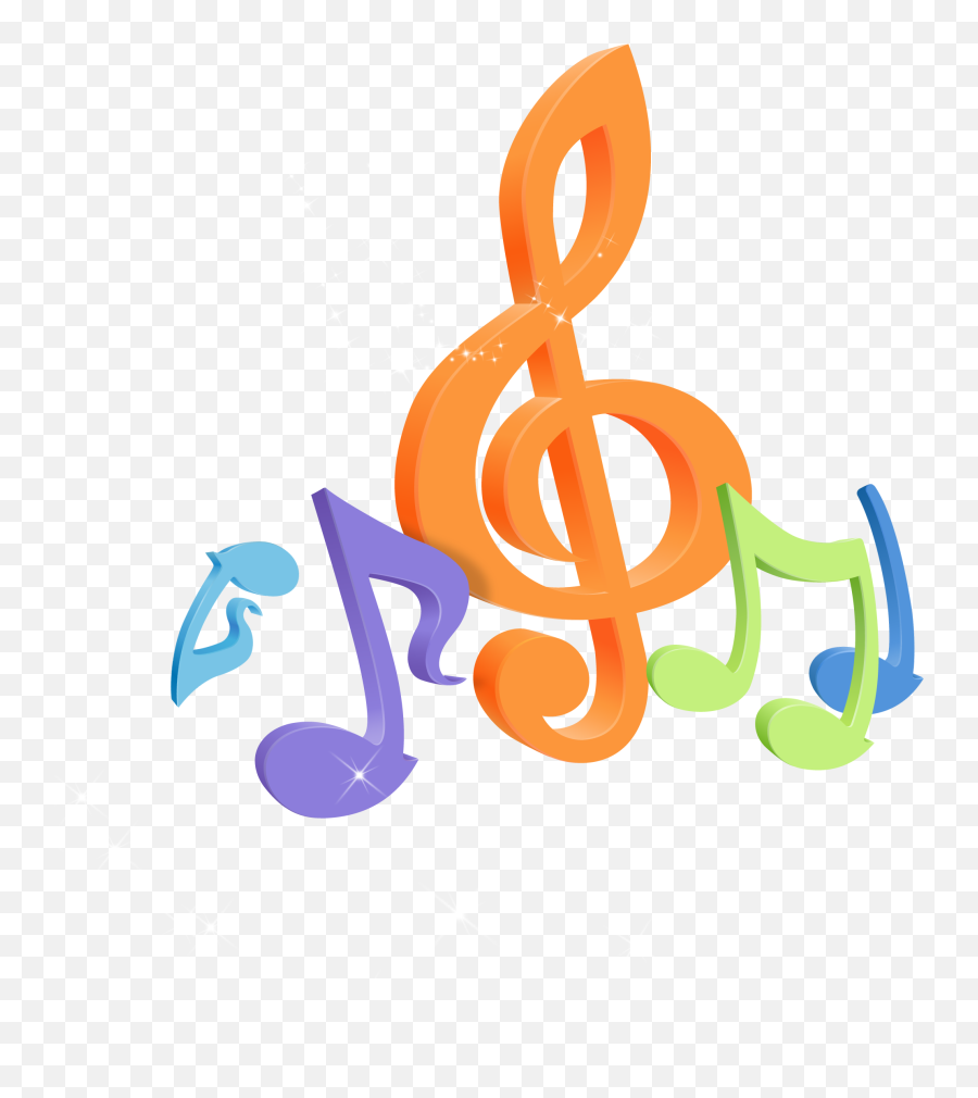 Colorful Notes Creative Png Download - Music Background Emoji,Music Emoji Png