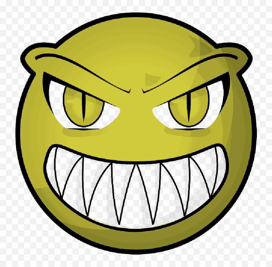 Halloween Monster Face Golden Eyes Devil Clipart - Full Monster Scary Faces Cartoon Emoji,Demon Emoticons