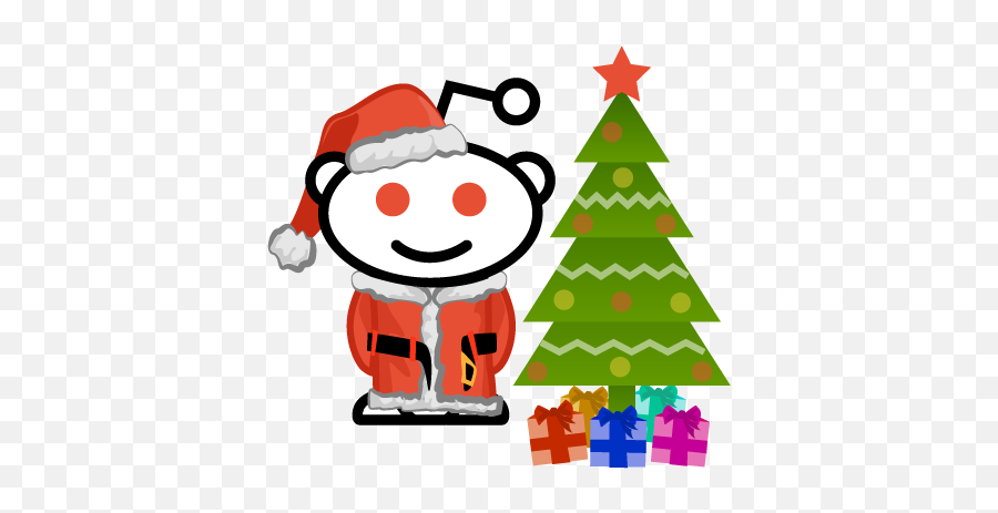 Christmas - Secret Santa Time Gif Clipart Full Size Reddit Emoji,Santa And Tree Emoji