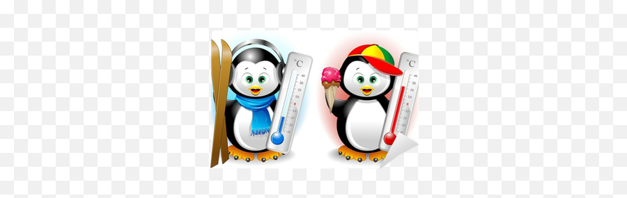 Pinguino Cartoon Estate Inverno - Penguin Cartoon Emoji,Pinguino Emoticon