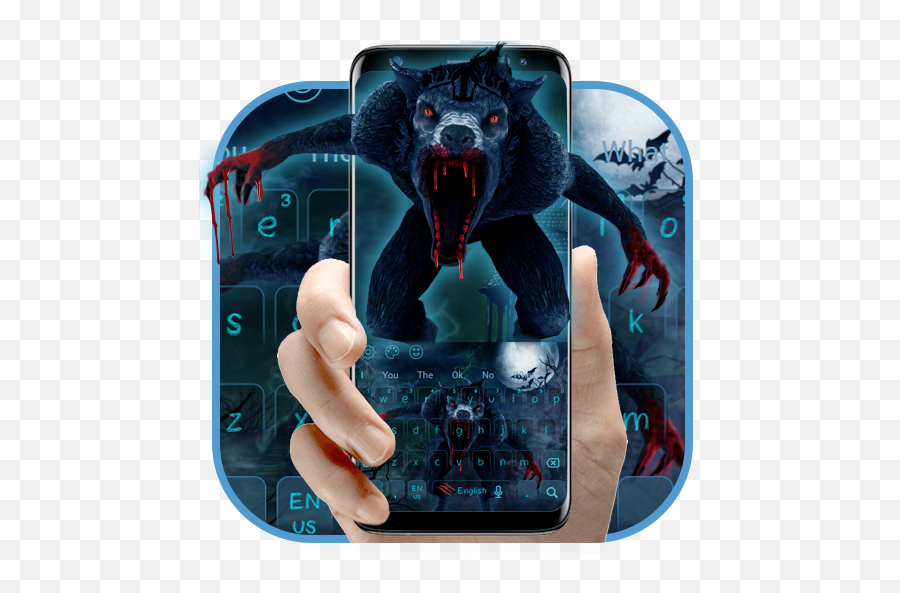 Bloody Werewolf Horror Keyboard Theme U2013 Aplikacje W Google Play - Demon Emoji,Fang Emoji