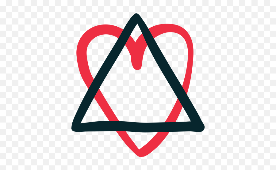 Triangle Heart Adoption Symbol Hand Drawn - Transparent Png Adoption Symbol Png Emoji,Simple Smiley Face Emoticon Baby Vektor