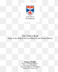 Henry Ii And Thomas Becket - University Of St Andrews Emoji,Meghan Woolley Emotions