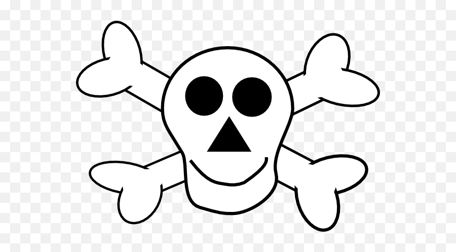 Bone Clipart Happy Bone Happy Transparent Free For Download - Skull And Crossbones Colouring Emoji,Emoticon Skull Crossbones