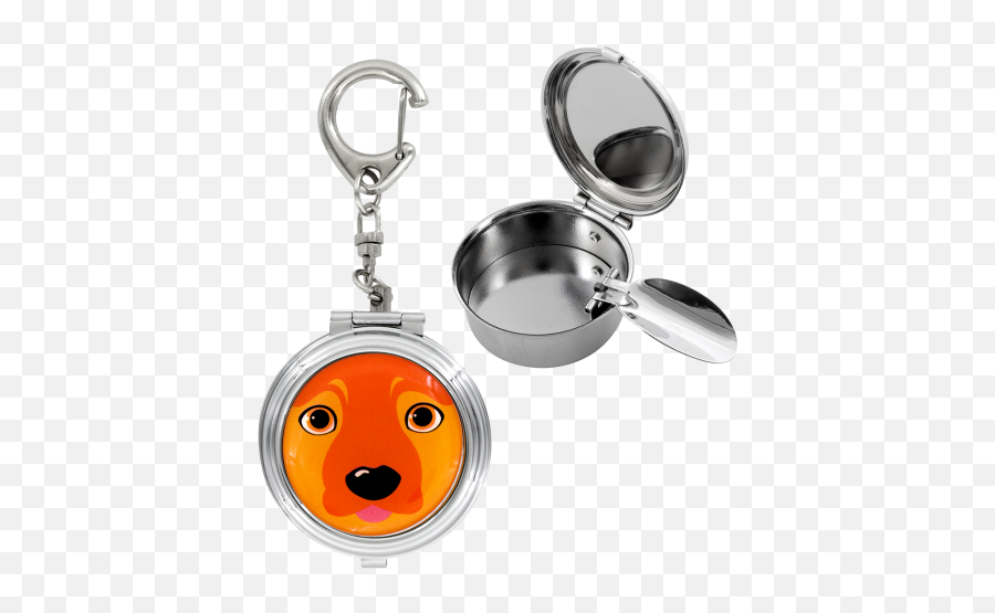 Pocket Ashtray - Cendu0027art Brown Dog Posacenere Portatile Emoji,Ø = Emoticon