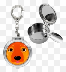 Pocket Ashtray - Cendu0027art Brown Dog Posacenere Portatile Emoji,Ø = Emoticon