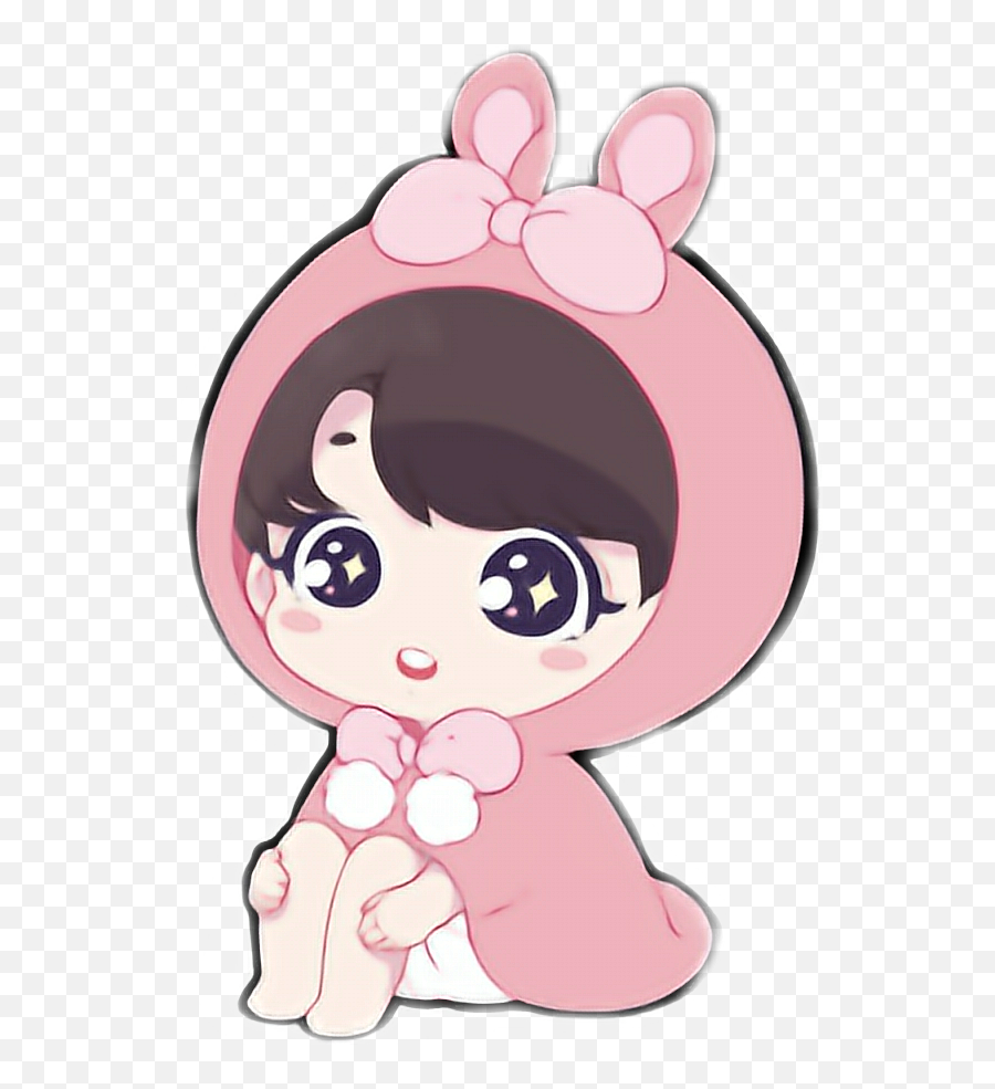 Kook Jungkook Cute Bunny Bts Kookie - Jungkook Bunny Cartoon Cute Emoji,Jungkook Emoji Bunny Bts Emojis