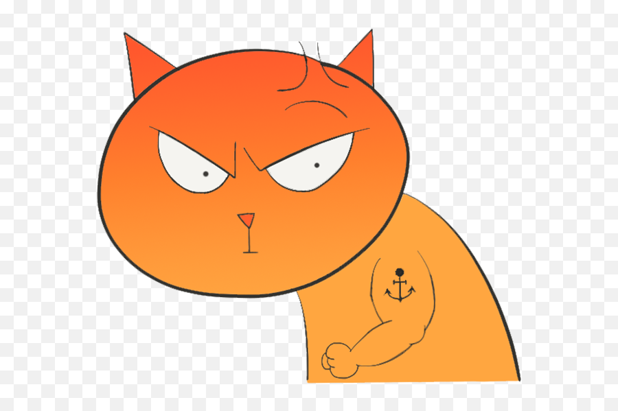 Bad Cat Emojis - Emoji Cat Cartoon,Cat Emojis
