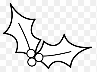 Mistletoe Clipart Black And White - Clip Art Library Christmas Holly Clipart Black And White Emoji,Emoji Art Free Neck Scarvesclipart