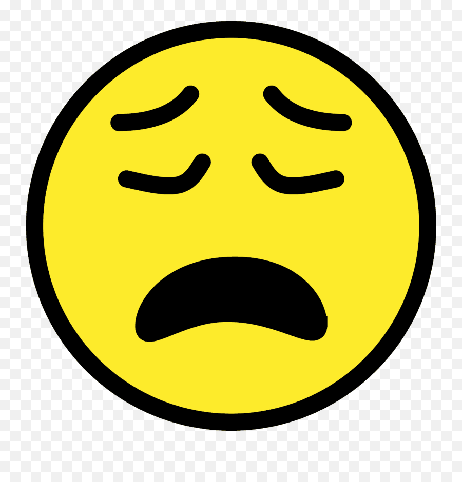 Weary Face Emoji Clipart - Tired Emoji,Weary Emoji Png