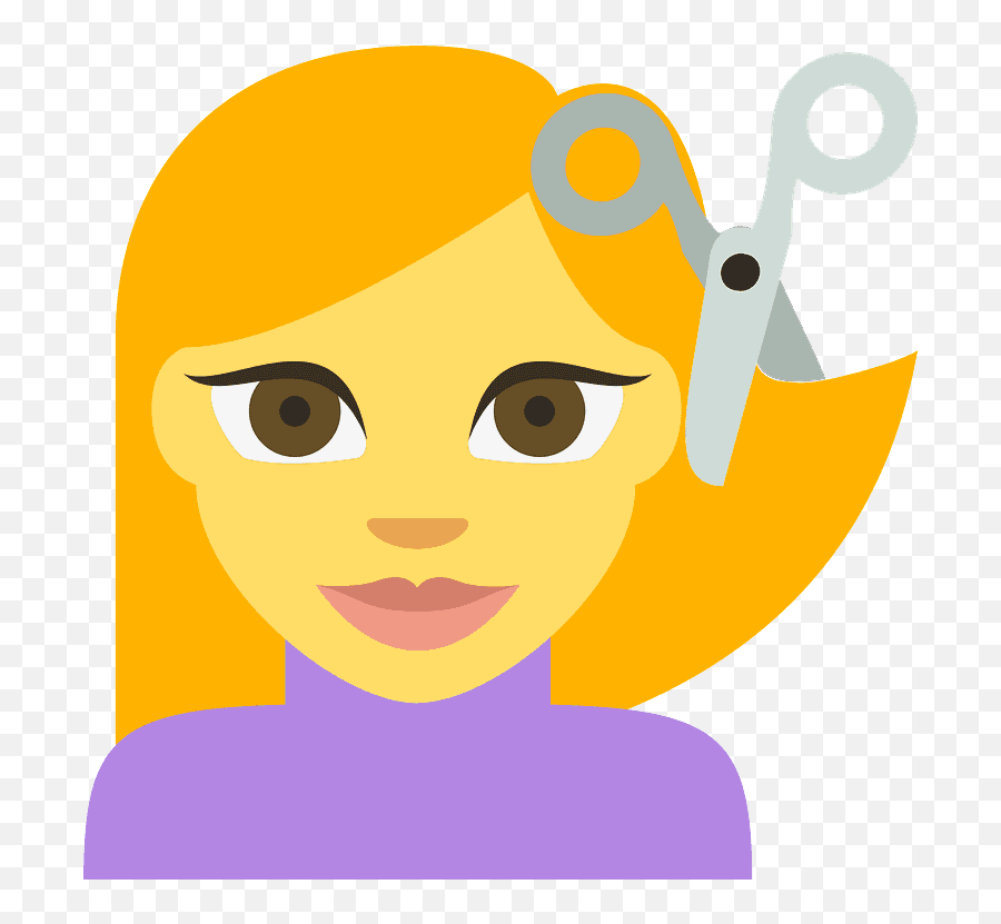 Haircut Id 1400 Emojicouk - Dibujo De Una Persona Cortandose El Pelo,Scissors Emoji