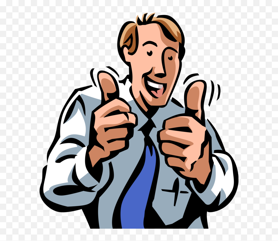 Vector Illustration Of Businessman Gives Two Thumbs - Thumb Two Thumbs Up Vector Emoji,Businessman Emoji