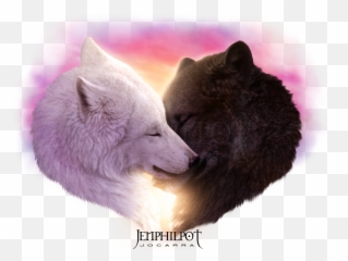 Commission - Cute Yin And Yang Wolf Emoji,Canine Anthro Emotion