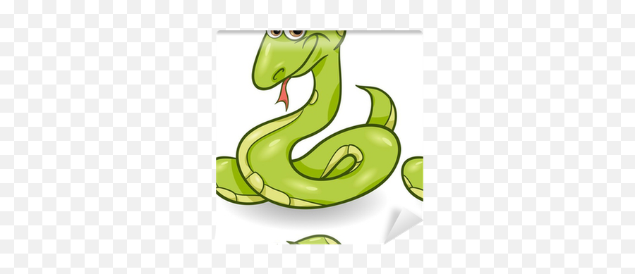 Cute Snake Cartoon Illustration - Reptiles Animados Emoji,Adorable Snake Emotion