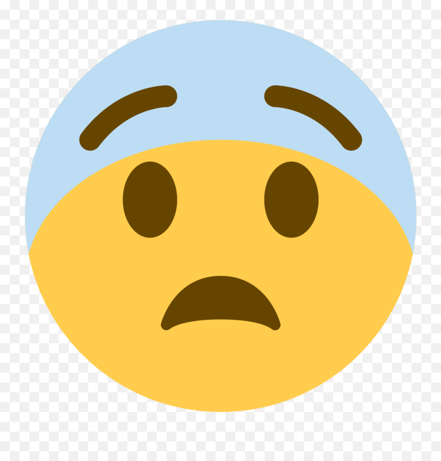 Fearful Face Emoji - Emoji Fearful,Blank Emoji Face Png