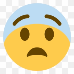 Fearful Face Emoji - Emoji Fearful,Blank Emoji Face Png
