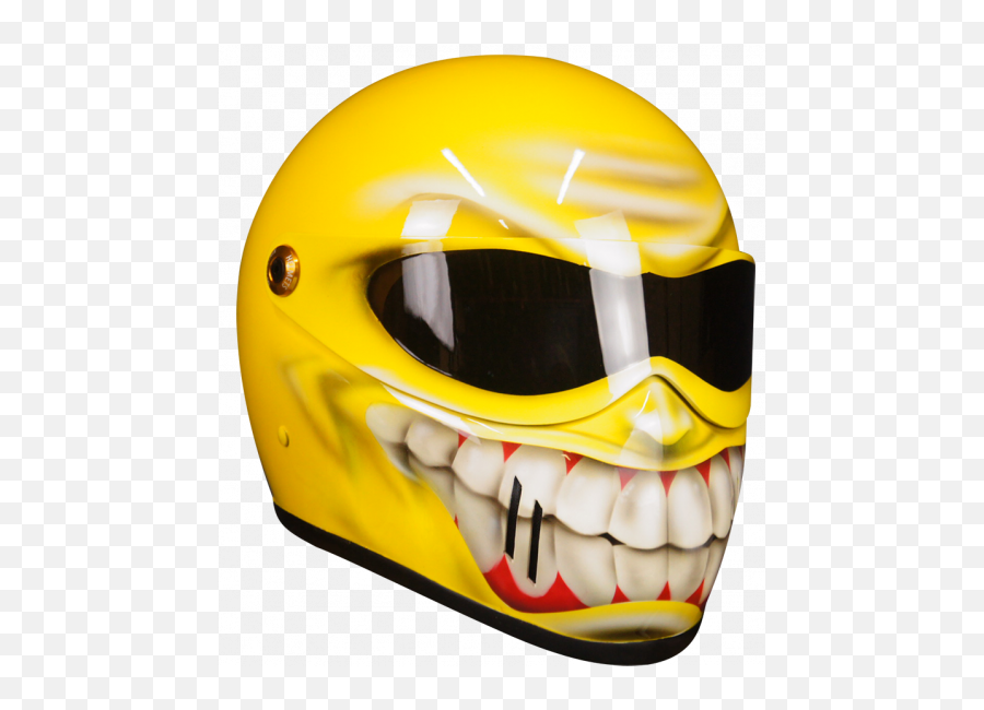 Custom Designed Grinster Smiley Helmet - Scary Emoji,Emoticon Wearing Helmet