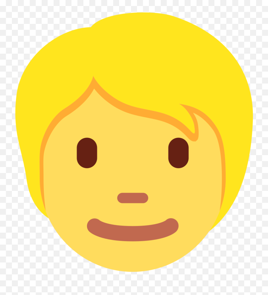 Blond Hair Emoji - Happy,Blonde Emoji