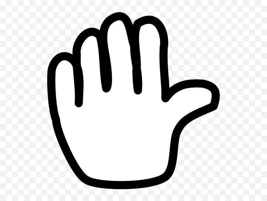 Hand Waving Clipart Transparent - Hand Clipart Transparent Background Black And White Emoji,Waving Hand Emoji Vector