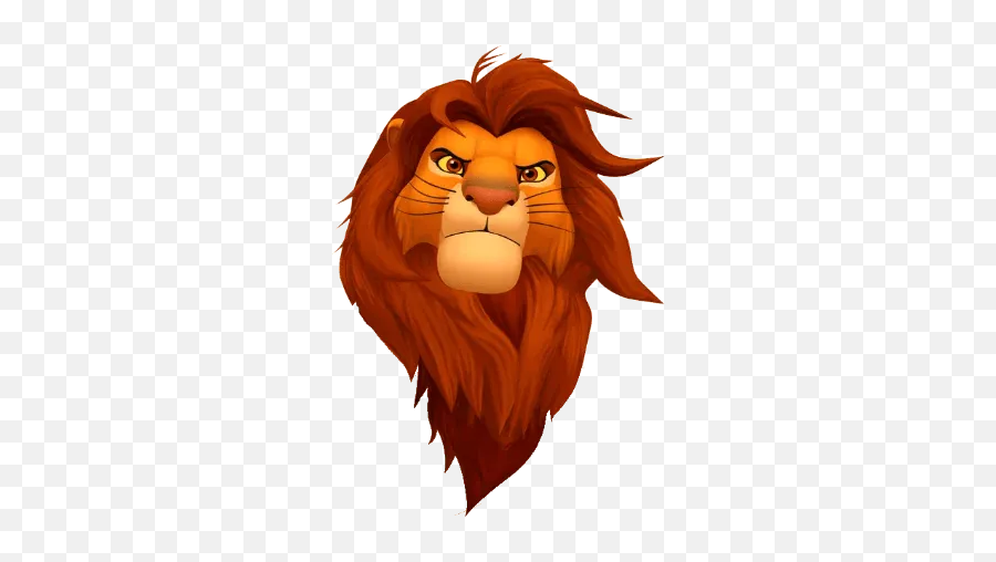 The Lion Kingu201d Stickers Set For Telegram - Lion King Cartoon Emoji,How To Draw A Lion Emoji