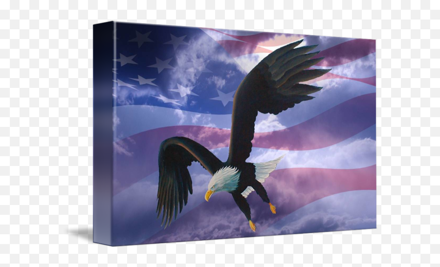 Clouds Flag And Eagle By Randall Brewer Emoji,Clouds Of Emotions With Purple