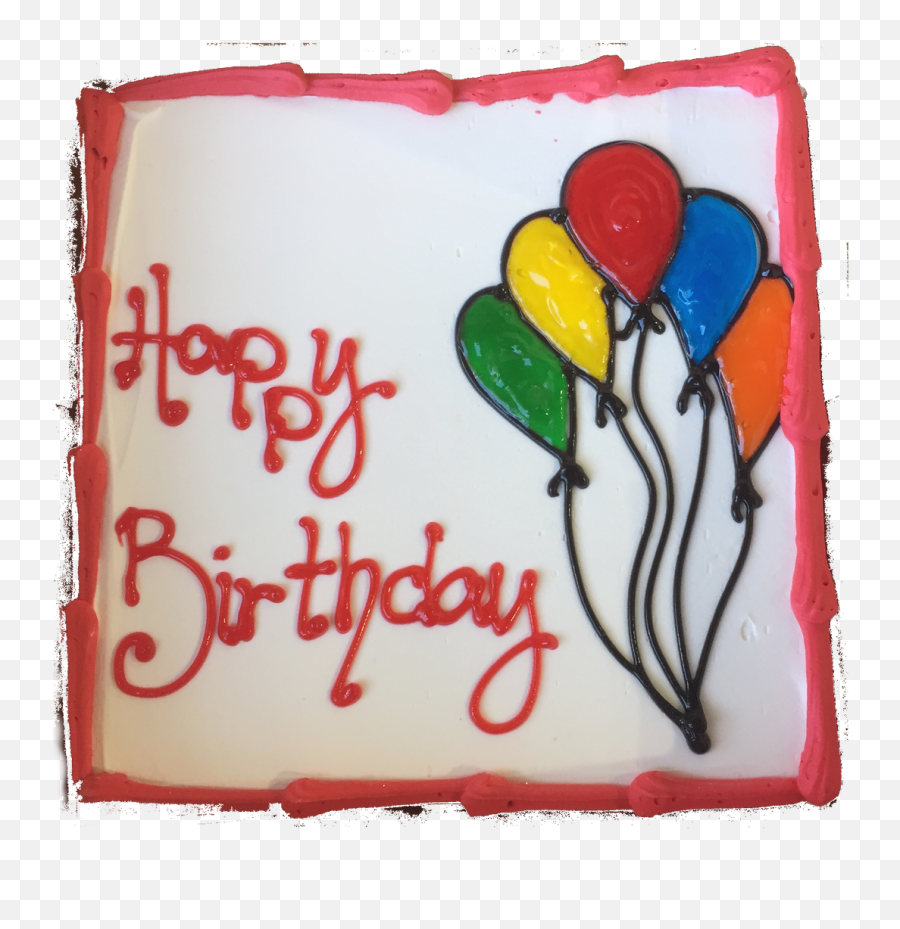 Happy Birthday Ice Cream Cake 8 Inch Square - Marble Crunch Flavour Emoji,Images Of Happy Birthday Cake Shaped Like M With Emojis