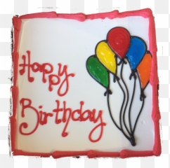 Happy Birthday Ice Cream Cake 8 Inch Square - Marble Crunch Flavour Emoji,Images Of Happy Birthday Cake Shaped Like M With Emojis