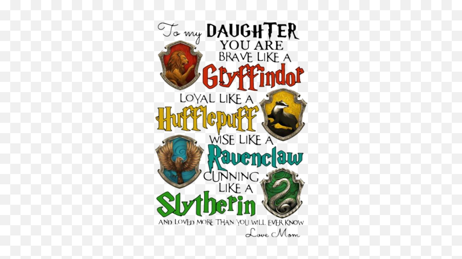 Daughter You Are Brave Like A Gryffindor Hufflepuff Emoji,Slytherin Masking Emotion